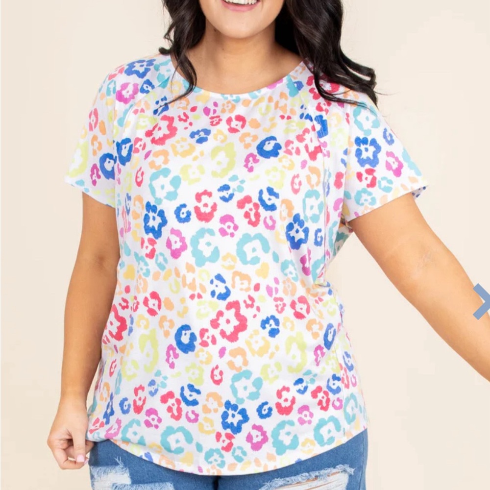Chic soul leopard multi color top